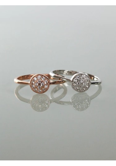 Alda Gümüş, Yaldızlı Ve Zirkon Taşlı Yüzük 103539164 Altın