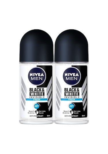 Nivea Men Invisible Black & White Fresh Erkek Roll-On Deodorant 2 x 50 ML