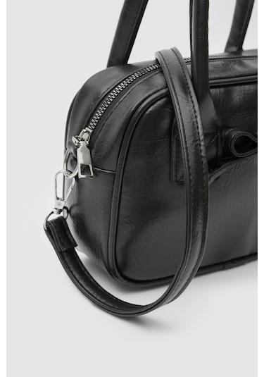 Shule Bags Perfect Kurdele Detaylı El Ve Çapraz Çanta Siyah Siyah