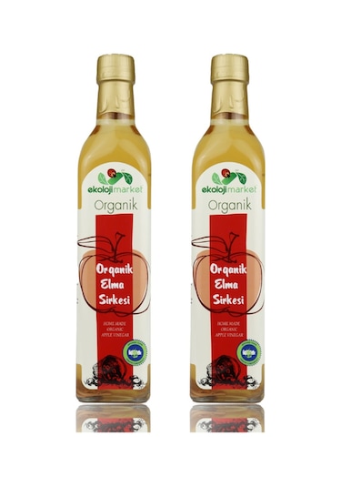 Ekoloji Market Organik Elma Sirkesi 500 Ml - 2'li Paket