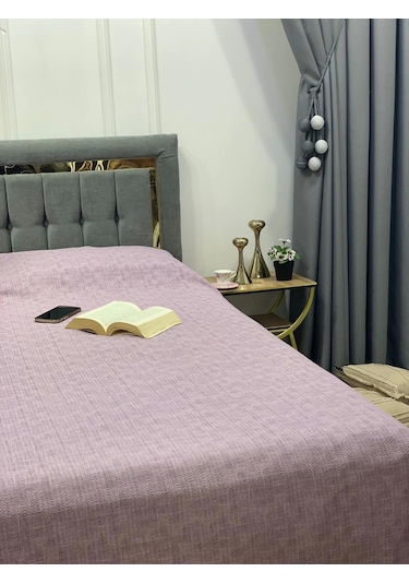 Nivemeshome Lila 160x230 Tek Pike Örtüsü Tek Kişilik Lila