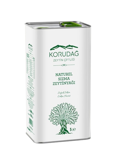 Korudağ Zeytin Çiftliği Edra Filtreli Erken Hasat Soğuk Sıkım Zeytinyaği İlk Hasat 5 L