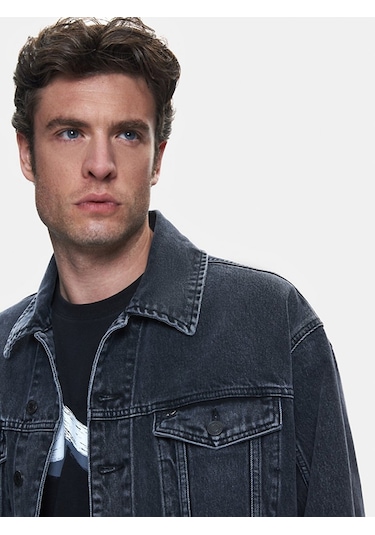 Ltb Andreas Oversıze Jean Ceket 010096102216047 55799 Koyu Gri