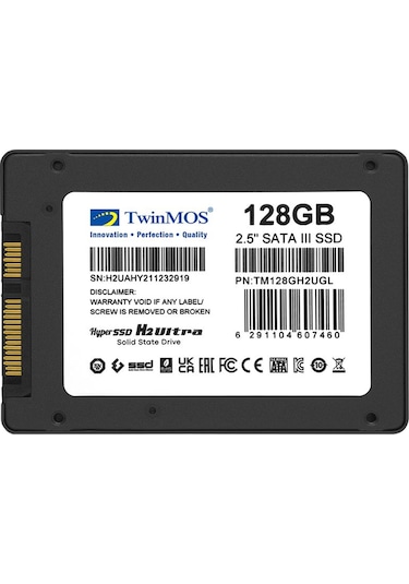 Twinmos TM128GH2UGL 2.5" 128 GB 580/550 MB/S TLC 3D NAND SATA 3 SSD