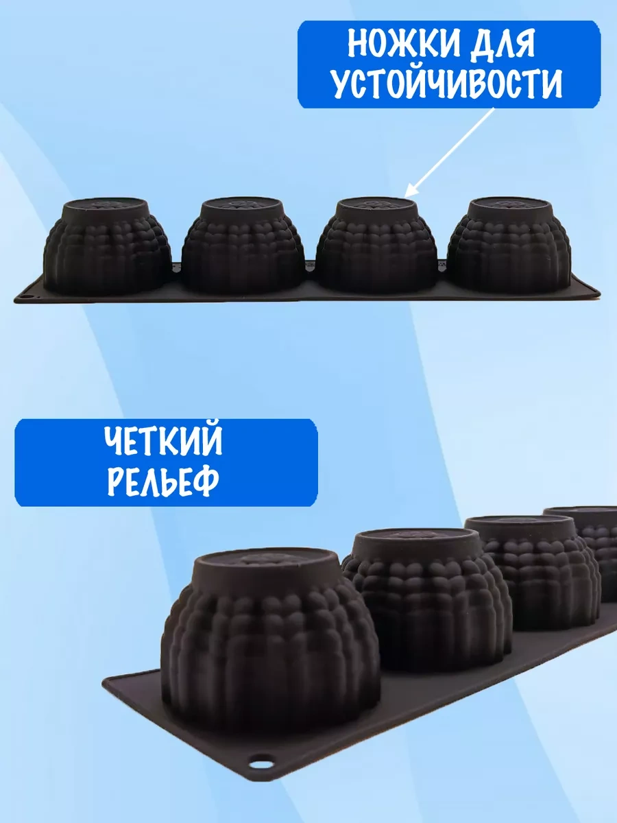 Silico Yılbaşı Temalı Muslu Pasta Silikon Kalıbı, Başlıklar İçin 50277133 Siyah