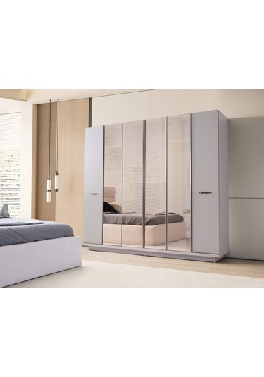 Kansas 6 Kapaklı Gardırop %100 Mdf
