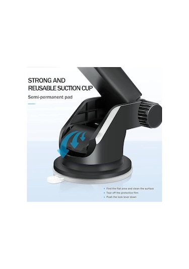 Vakumlu Uzayan Araç Içi Telefon Tutucu Ayarlanabilir Akrobat