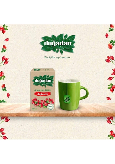 Doğadan Kuşburnu Meyve Poşet Çay 20'li 50 G