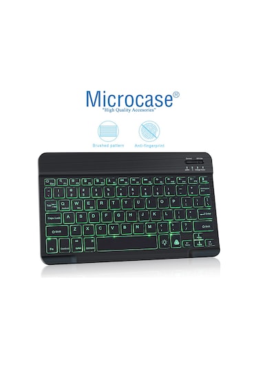 Rgb Işıklı Bluetooth Tablet Klavye Şarjlı Kablosuz - Al2670 Siyah