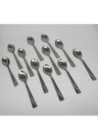 Emç Paslanmaz Çelik 1.50 MM Saray Model Çay Kaşığı Yeşil Kutu Yeşil