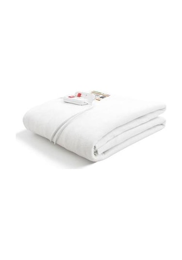 Omak Iki Kumandalı Çift Kişilik Elektrikli Battaniye 140 x 170 CM Beyaz