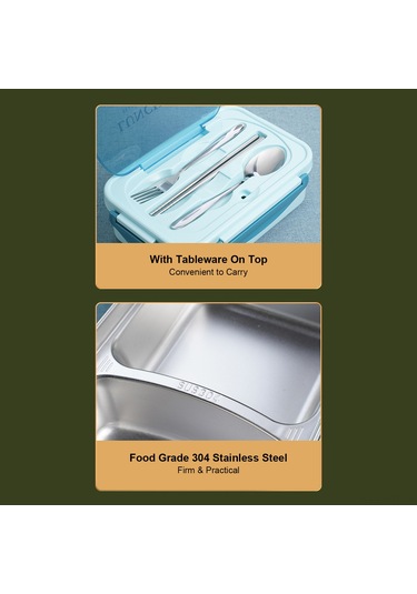 Hangfox 304 Çelik İki Bölmeli Isıtıcı Uyumlu Bento Kutusu - Öğrenci Ve Çalışanlar İçin Sağlıklı Öğle Yemeği, Sakura Pembe Pembe