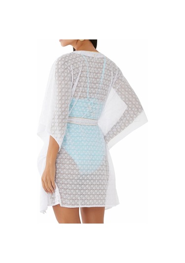 Naia Sorrento Kelebek Açık Ön Kaftan Beyaz