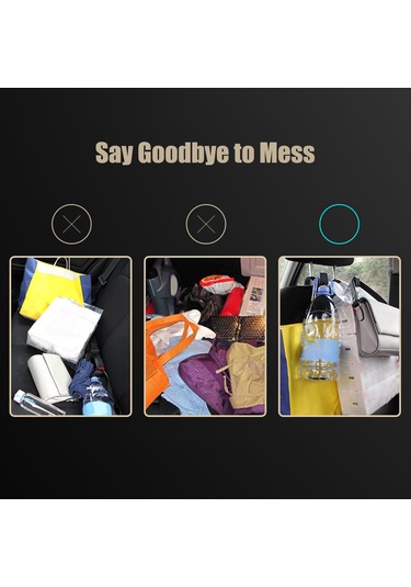 Wezone Araba Arka Kafa Yastığı Telefon Tutucu Ve Çanta Asıcı - 360 Döner, Kilitleme Fonksiyonu, Mavi Abs+silikon Diğer