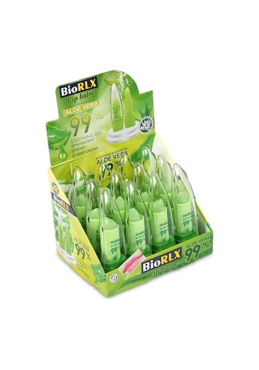 Biorlx %99 Aloe Vera Lip Balm 12 x 3.5 G