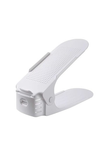 Vkemall Duvara Asılı Katlanabilir 3'ü 1 Halinde Pp Malzeme Ev/ikametgah Ayakkabı Rafı - Beyaz 10 Adet Boşluk Tasarrufu, Kurutma, Kolay Kurulum Beyaz