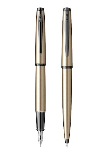 Scrikss Metropolis Dolma Kalem Ve Tükenmez Kalem Takımı M Uç Saten Gri 78ms Saten Gri