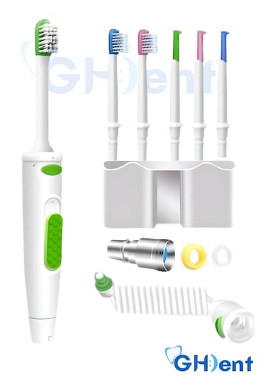 Ghdent 6 Başlıklı Ağız Duşu Manuel Fırçalı Model + Askılık