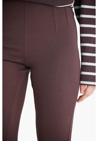 Defacto Pens Detaylı Yüksek Bel Tayt F2068ax25wnbn328 Kahve-bn328