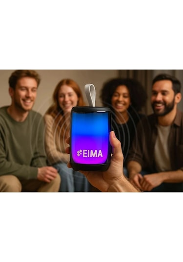 Eıma E5 Mini Bluetooth Hoparlör Led Işıklı Kablosuz Taşınabilir Speaker