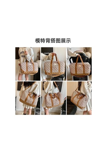 Jialan Anne Çantaları Annelik Hastane Çantası Büyük Kapitone Kahverengi