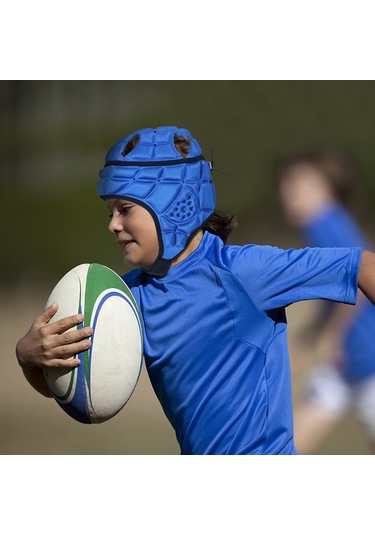 Geeroyoo Çocuklar İçin Yüksek Darbe Dirençli Eva Köpük Kaleci Kaskı, Ayarlanabilir Kayışlar, Nefes Alabilir Delikler, Kırmızı S Boy Kırmızı