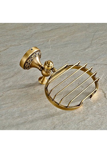 Reedark Duvar Takılı Antika Pirinç Sabun Kutusu - Pas Koruyucu, Zengin Desenli, Banyo/oda Kullanıma Uygun, Kolay Kurulum Kahverengi