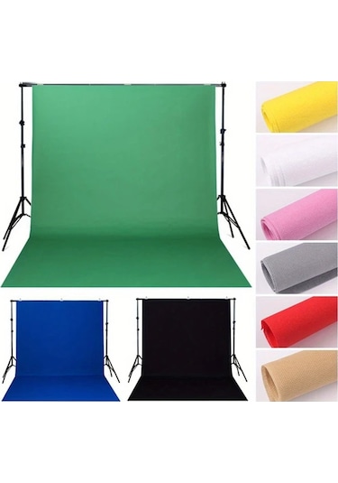 Willowhaven 1 Adet Fotoğraf Stüdyosu Canlı Yayın Düz Yeşil Beyaz Siyah Chromakey Fon Perdesi 100x150cm Beyaz