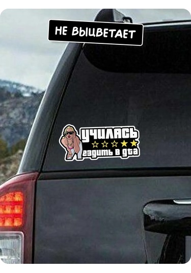 Stadi Araba Çıkartması "gta'da Sürmeyi Öğrendim" 225163566