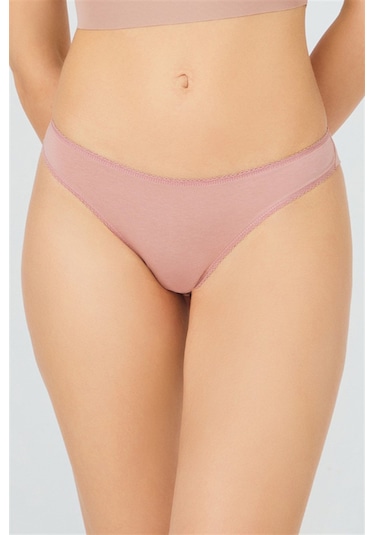 Cottonhill Pamuklu Basic Kadın Brezilya Külot 5'li Paket Renkli-6 Çok Renkli