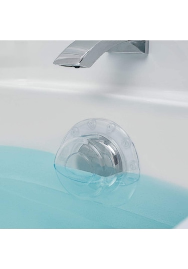 Lebıhmurah Bf1432 2 Paket Küvet Taşma Tahliye Kapağı Vantuz Contası Banyo Taşma Giderleri İçin Derin Banyo İçin Küvet Durdurucu Şeffaf