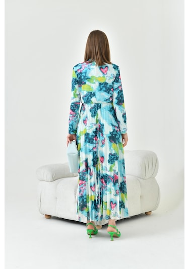 Ftz Women Kadın Desenli Elbise Mint 30842-Mint