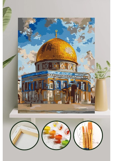 Sayılarla Boyama Tuval Seti 40x50 Cm - Mescid-i Aksa