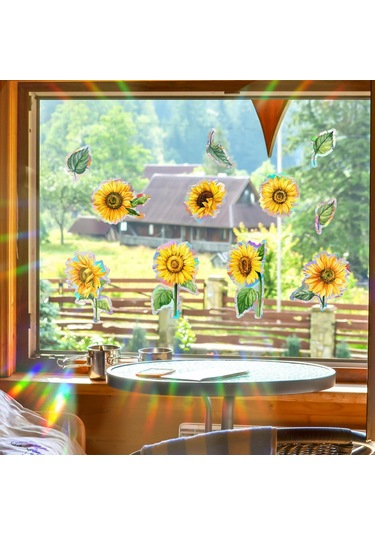 Suntek Magideal Cam Filmi Yapışkansız Çıkartması Çiçek