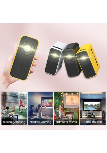 Springsun Film Projektörü Yt500 324x240p Mini Projektör Ev Taşınabilir Projektör Mini Akıllı Projektör