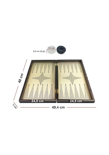 Star Yakma Tavla Ve Satranç Seti Büyük Boy