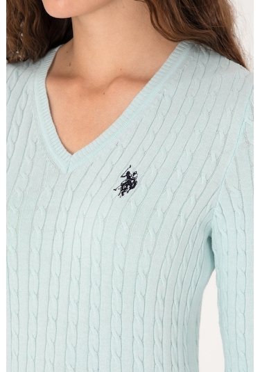 U.s. Polo Assn. Kadın Kazak /triko 50313625-vr253 Nıl Melanj