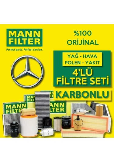 Mercedes Vito 115 Cdi Mann-Filter Filtre Bakım Seti 2004-2010 (495585195)