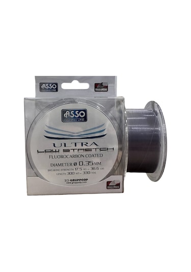 Asso Ultra Low Stretch 300m 0.35mm Fluorocarbon Kaplama Misina