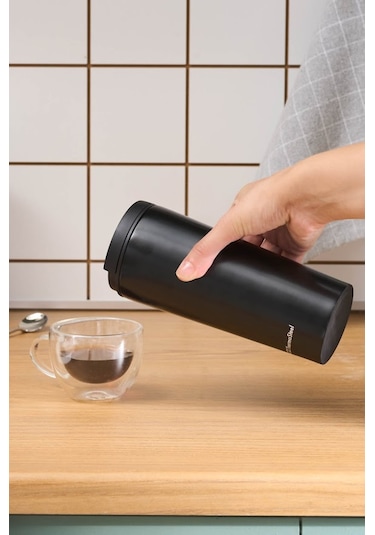 Karaca Sheeny Çelik Sızdırmaz Termos 450 Ml Siyah Siyah