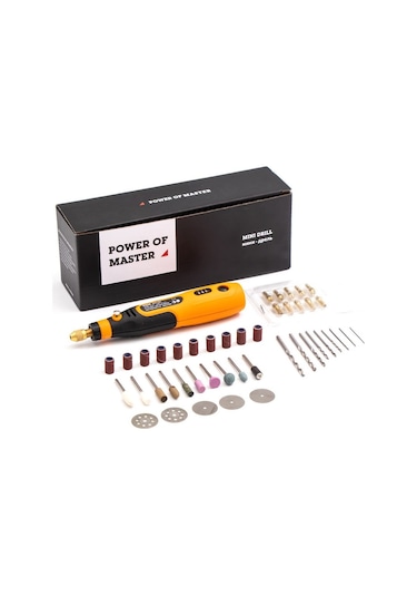 Hilda 46 Parça Şarjlı Mini Matkap Zımpara Kesme Delme Alet Seti