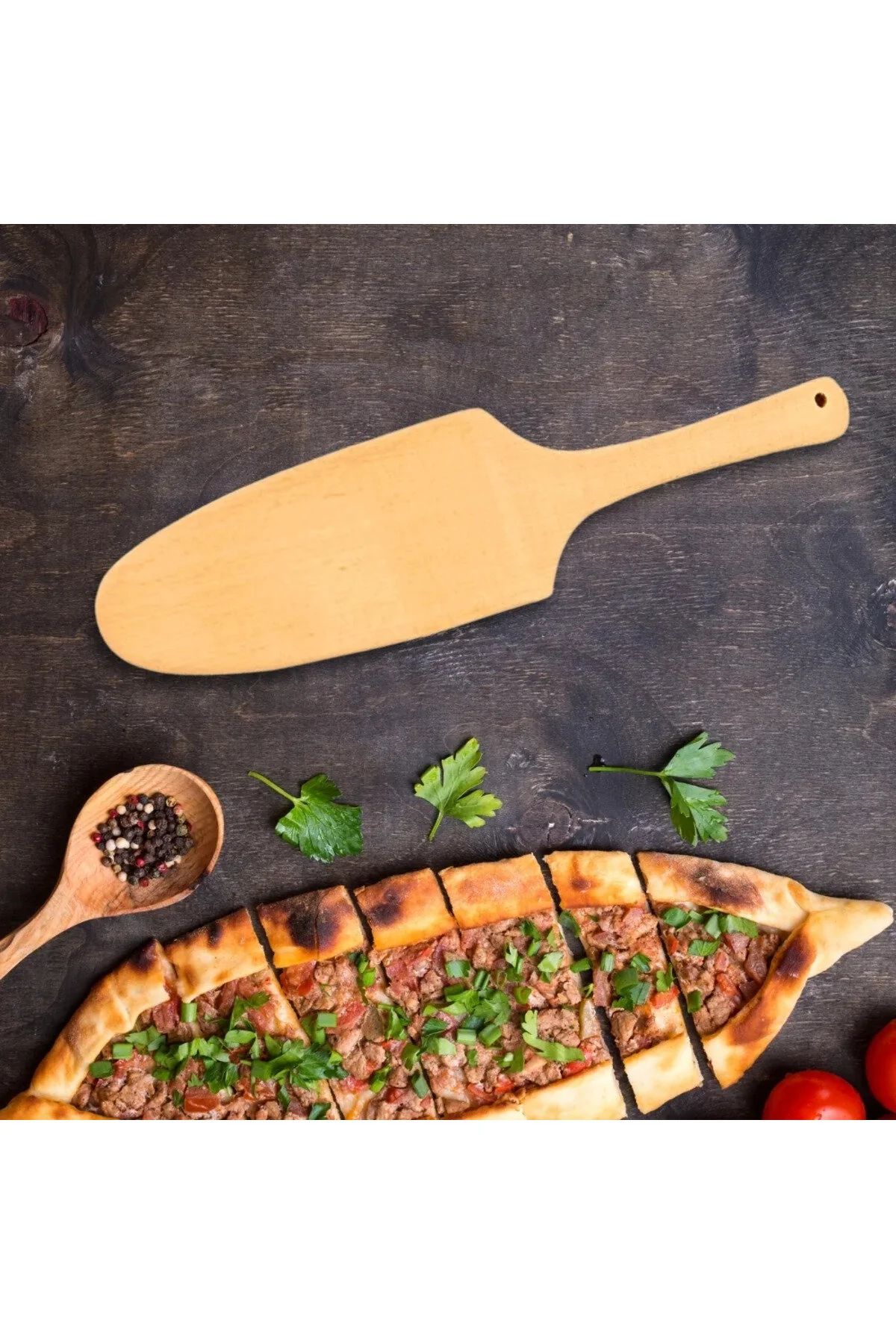 Ahşap Pide Küreği 2 Li Set Taş Fırın Ve Ankastre Fırınlarda Kullanıma Uygun, Dayanıklı Ahşap