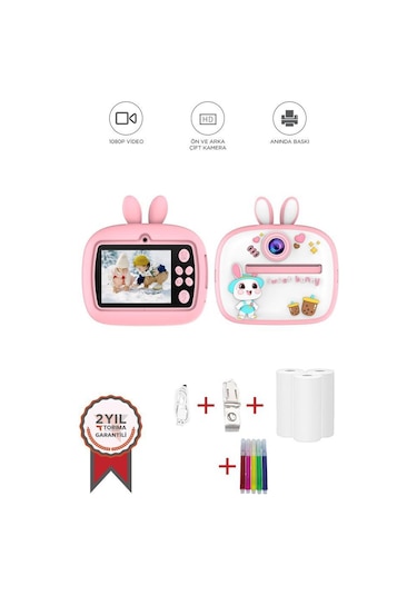 Torima Trm-cmr18  Dijital Video Fotoğraf Çocuk Kamerası Anlık Termal Resim Kağıt Baskılı Yazıcı