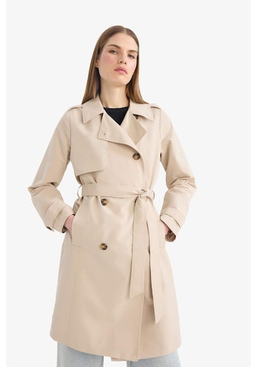 Defacto Regular Fit Trençkot E8578ax25auer128 Ekru