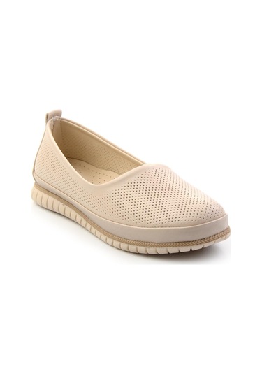 Bej Leather Kadın Babet K01140004903 Bej