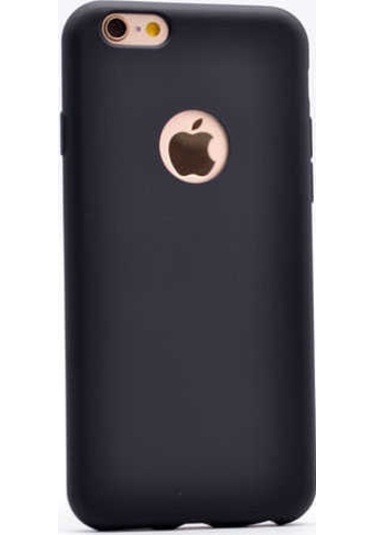 Noktaks - Apple Uyumlu iPhone 6 Plus / 6s Plus - Kılıf Mat Renkli Esnek Premier Silikon Kapak - Siyah