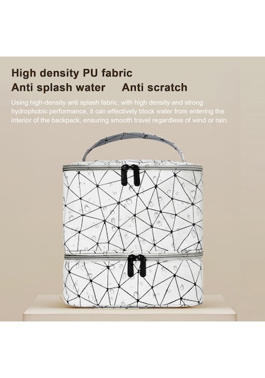 Reedark "çift Katmanlı Taşınabilir Tırnak Bakım Çantası - 30 Oje Şişesi Kapasiteli, Su Geçirmez Pu Kumaş" Mavi