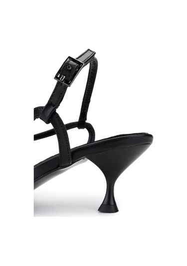 Tamer Tanca Kadın Vegan Siyah Topuklu Ayakkabı 932 2941 Bn Ayk Y25 Sıyah Siyah