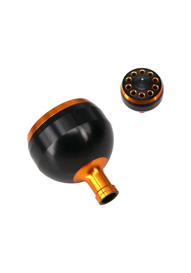 38mm Cnc Tam Metal Olta Makinesi Kolu Topu, Sulu Delikli, Dayanıklı, Baitcasting Makineleri İçin Yer Değiştirme Parçası, Siyah Altın