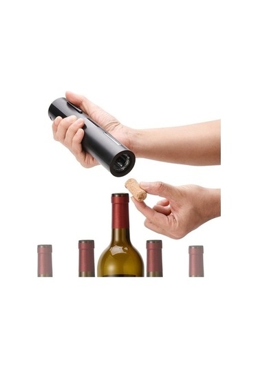 Ulzyvf Createtech Yeni Şişe Açacağı Seti - Şarap Ve Plastik Şişeler İçin Pratik Çözüm, Kuru Işıksız Folyo Elektrikli Bıçak Modeli, Abs 2022 + Uu Siyah Siyah